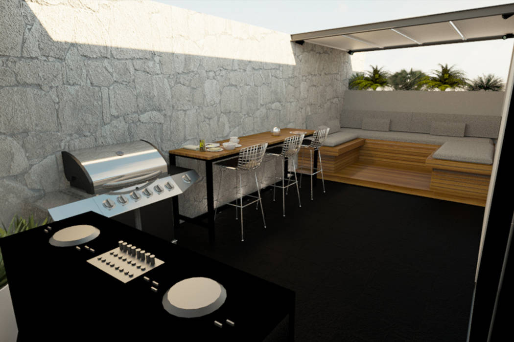 Vista Roofgarden homify Balcones y terrazas modernos