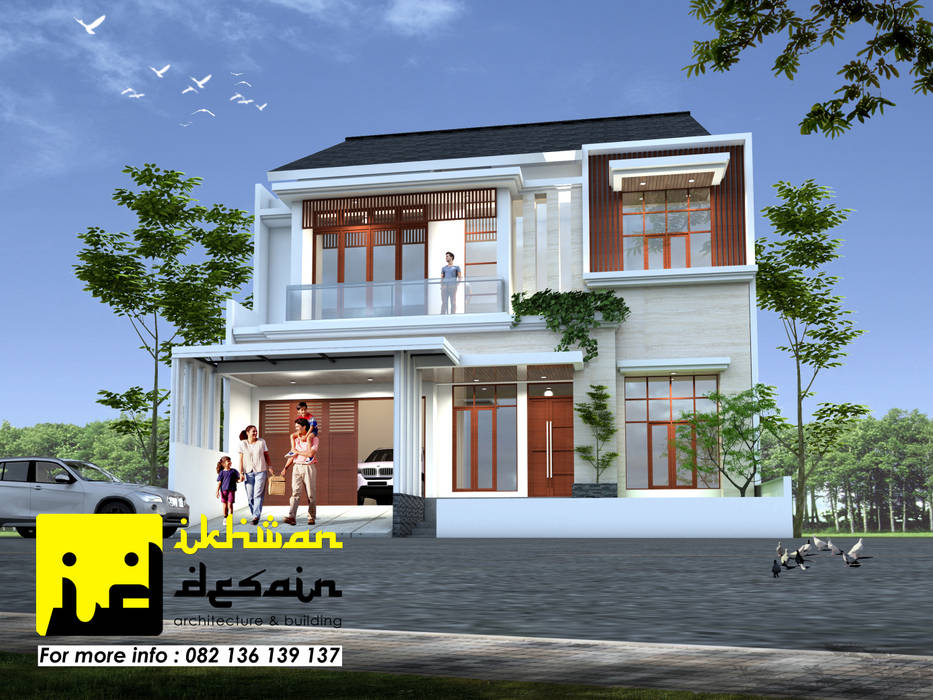 Rumah Modern Classic, Ikhwan desain Ikhwan desain Rumah tinggal Beton Bertulang