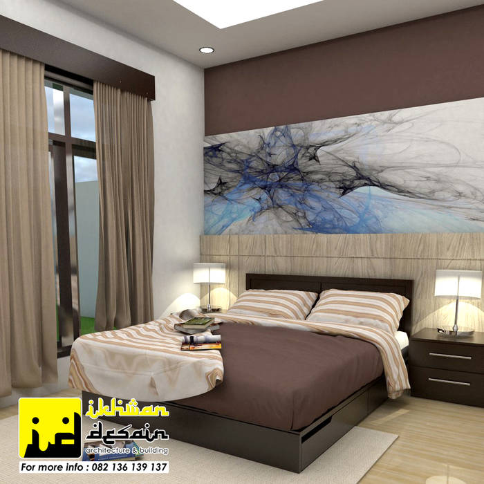 Interior Rumah Dinas Ikhwan desain Kamar Tidur Minimalis Batu Bata interior rumah