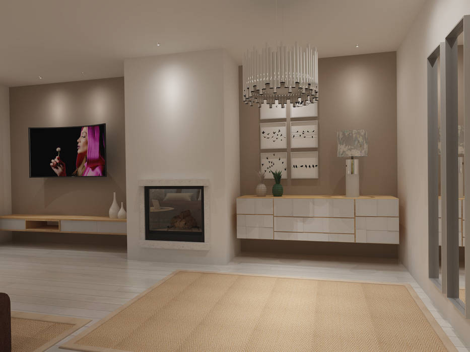 Apartamento chave-na-mão: T2 em Gaia, Angelourenzzo - Interior Design Angelourenzzo - Interior Design Living room