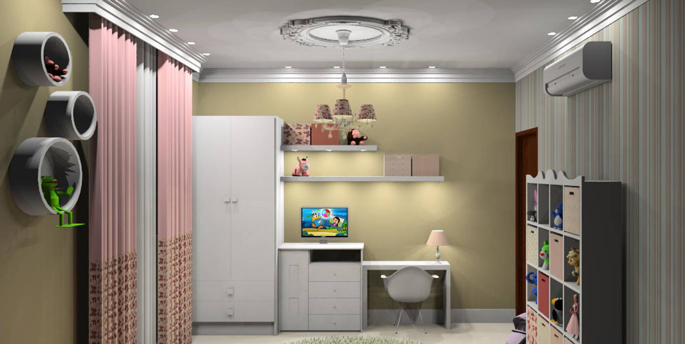 Quato infantil Feminino, Caren Stellfeld - Arquitetura de Interiores Caren Stellfeld - Arquitetura de Interiores 女の子部屋