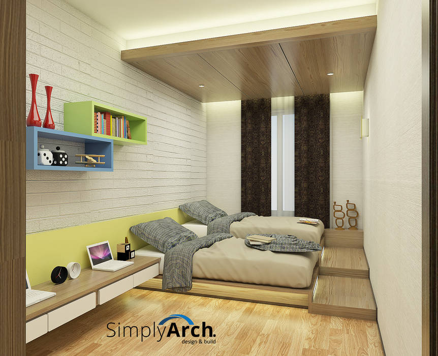 J-House Interior Design, Simply Arch. Simply Arch. Kamar Tidur Minimalis