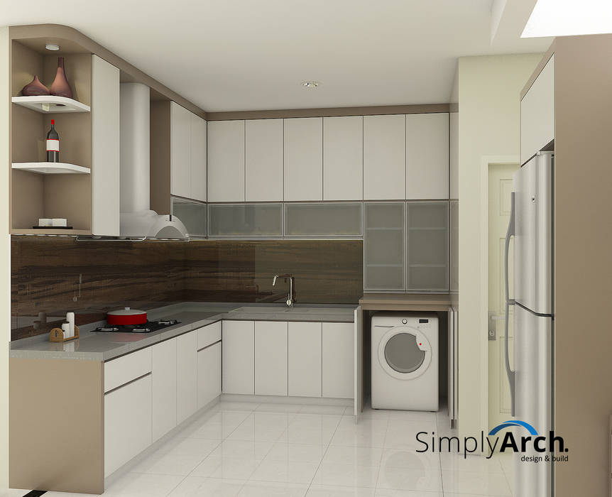 S-House Kitchen Design Simply Arch. Kitchen Cabinets & shelves