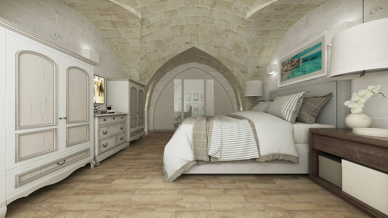 Apulia House AA, De Vivo Home Design De Vivo Home Design Camera da letto in stile rustico