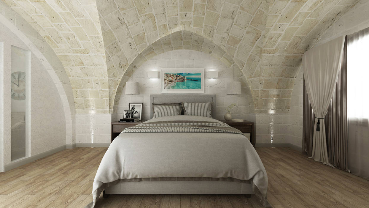 Apulia House AA, De Vivo Home Design De Vivo Home Design Rustic style bedroom