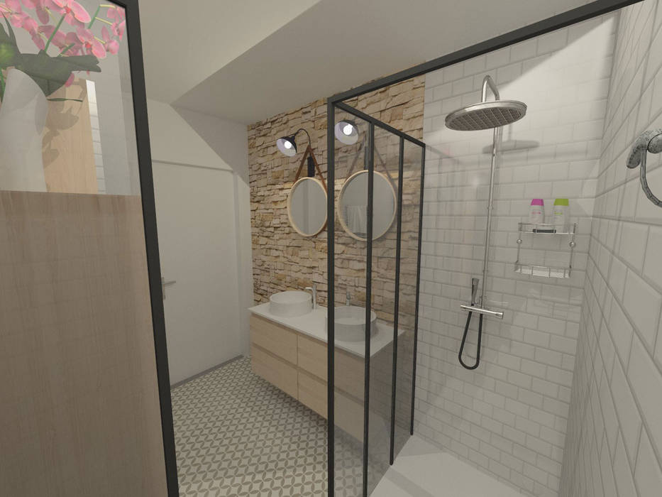 Salle de douche - Meylan, 1.61 design 1.61 design ห้องน้ำ