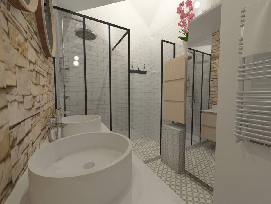 Salle de douche - Meylan, 1.61 design 1.61 design Salle de bain industrielle
