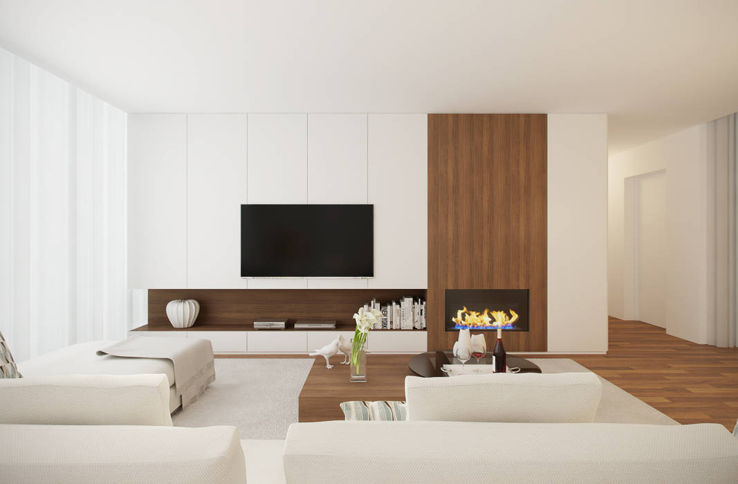 Home for Two, 411 - Design e Arquitectura de Interiores 411 - Design e Arquitectura de Interiores Modern living room