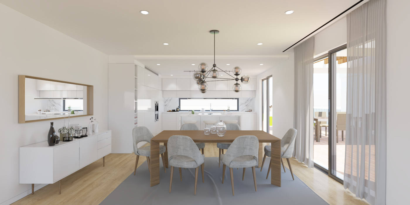 Habitações junto ao mar na Ericeira, DR Arquitectos DR Arquitectos Minimalist dining room