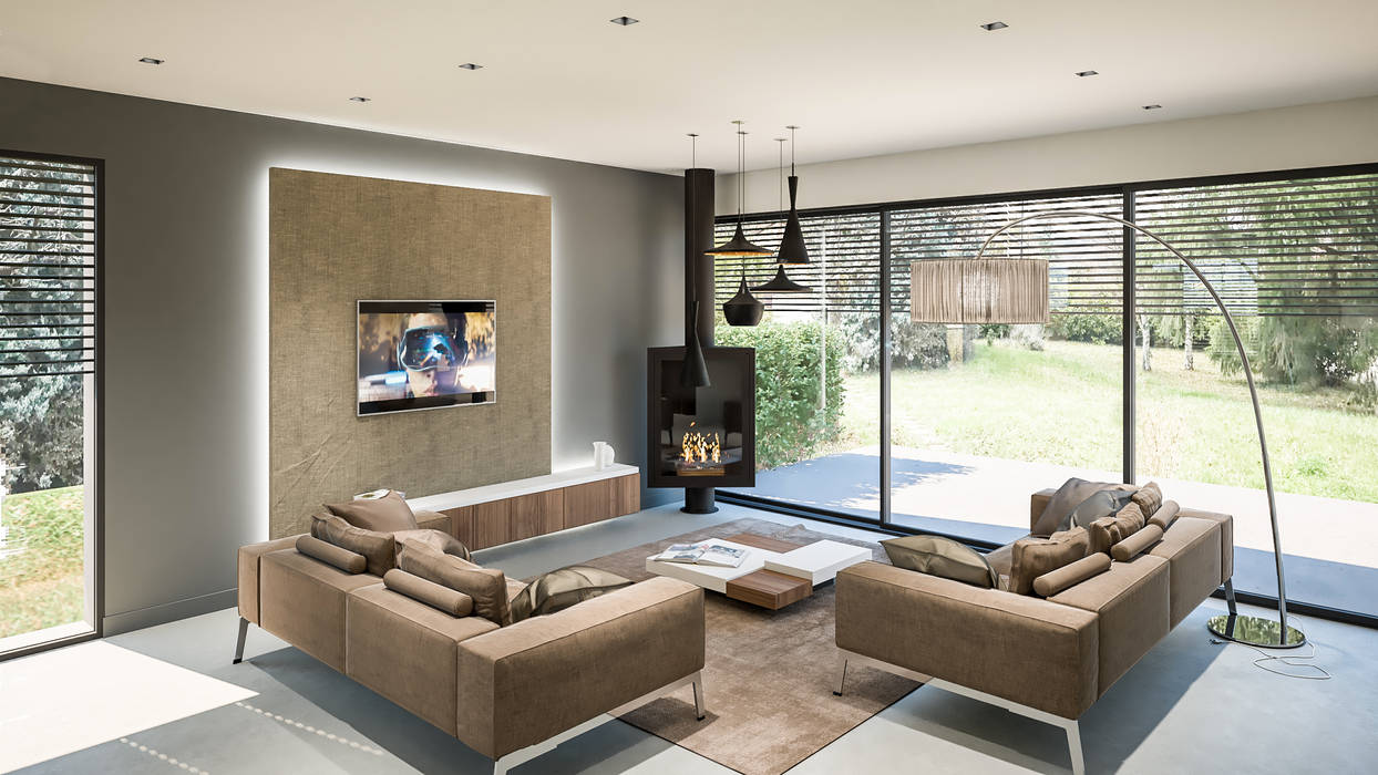 Projet 3D maison, réHome réHome Modern living room
