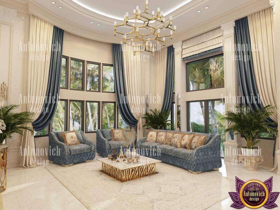 ​Living room design Miami of Katrina Antonovich, Luxury Antonovich Design Luxury Antonovich Design Living room