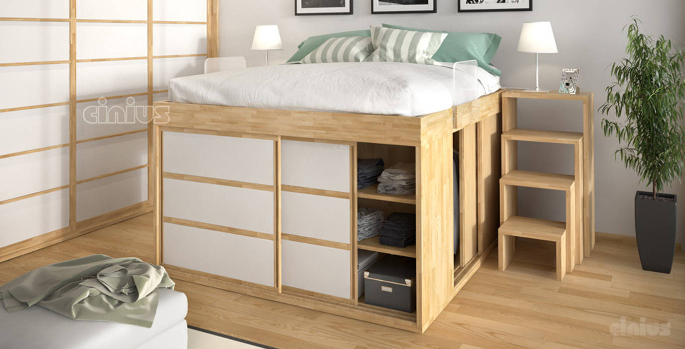 SpazioBed , cinius s.r.l. cinius s.r.l. Bedroom Beds & headboards