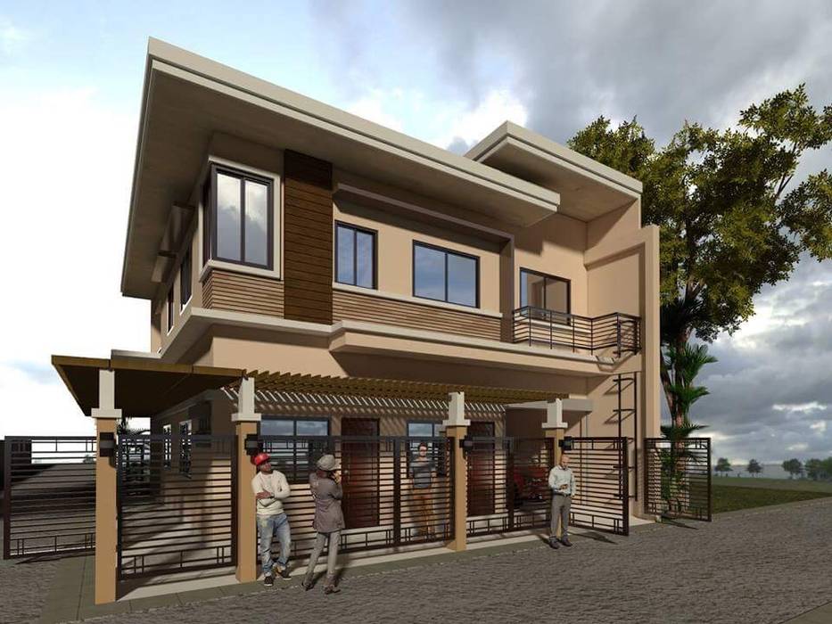 Two (2) Storey Residential-Commercial Building, Baylon+Sagabaen|Architects Baylon+Sagabaen|Architects مساحات تجارية محلات تجارية
