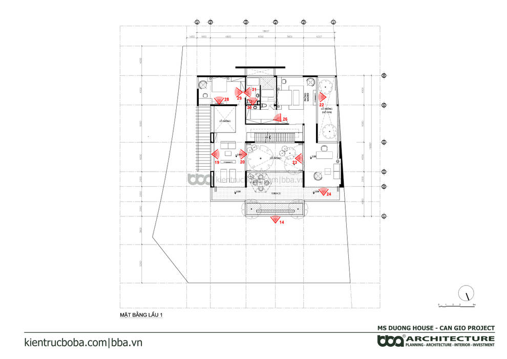 ​Villa design in modern style, rustic rustic in architecture. BBA Architect., Công ty Cổ phần Thiết kế Xây dựng Bộ Ba Công ty Cổ phần Thiết kế Xây dựng Bộ Ba