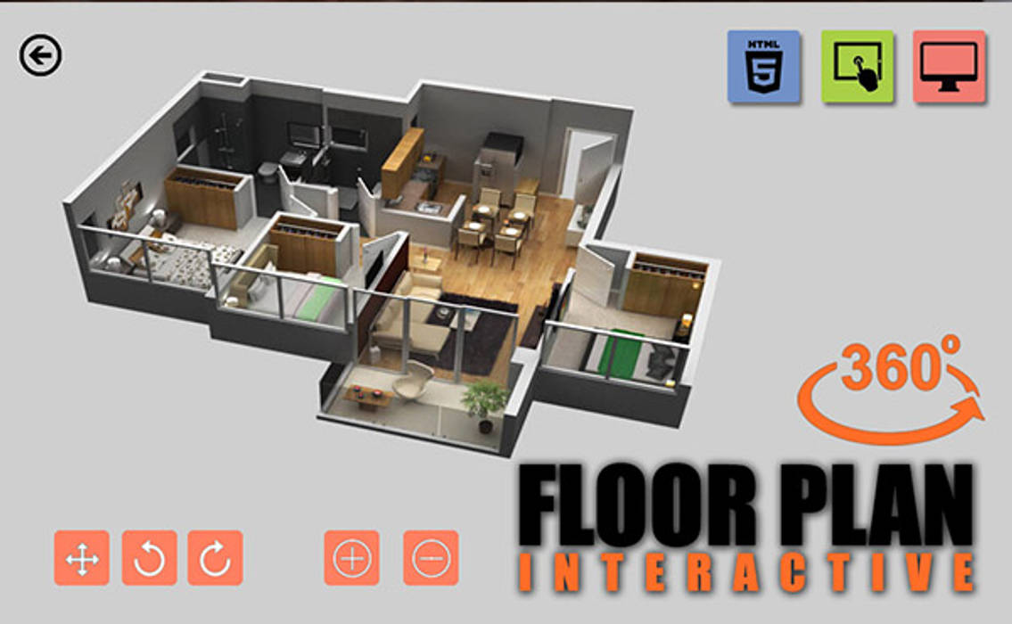 Virtual Reality Floor Plan By Yantram Virtual Reality Studio New York, USA Yantram Animation Studio Corporation Commercial spaces گلاس Clinics