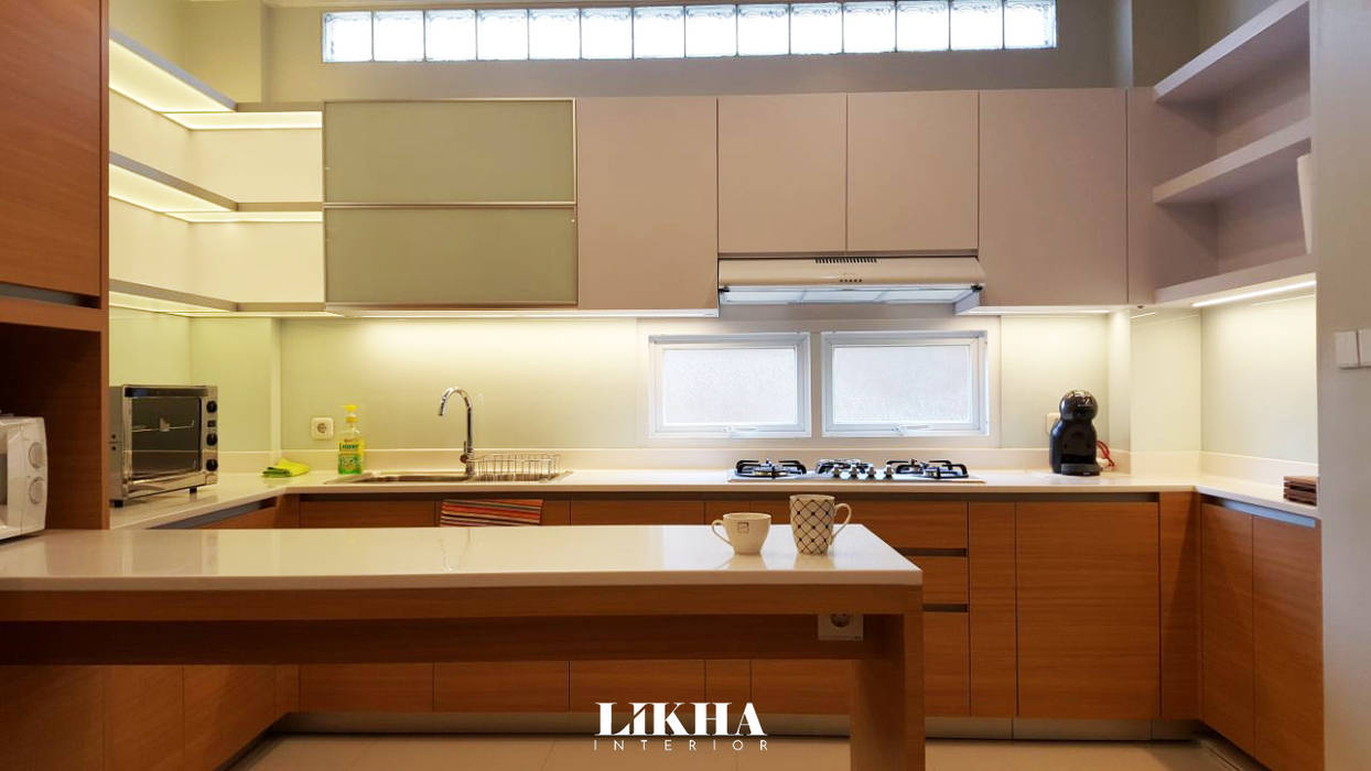 Area Dapur Likha Interior Dapur built in Kayu Lapis likha interior,interior design,desain interior,kitchen set,dapur,area dapur,mini bar