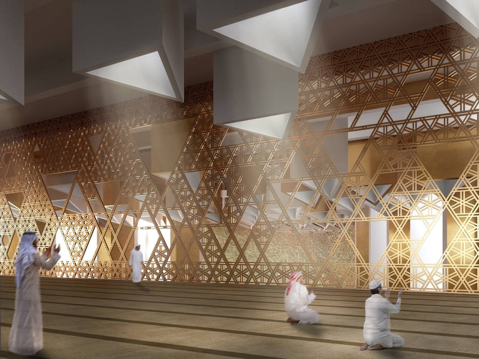 Концепция современной мечети в Дубае, ECOForma ECOForma Стены и пол в стиле минимализм Серебро / Золото mosque,мечеть