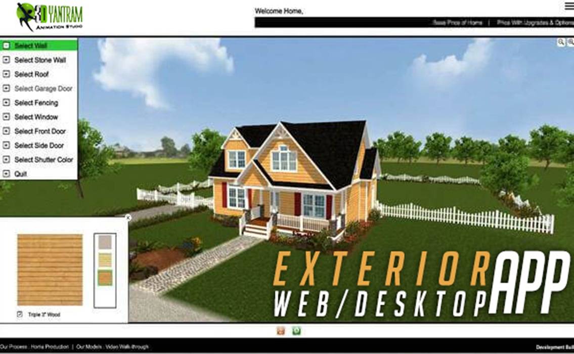 Virtual Interactive Desktop & WebGL Application For Exterior Elevation By Yantram Virtual Reality Studio - New Yoek, USA Yantram Animation Studio Corporation Ticari alanlar Beton Klinikler