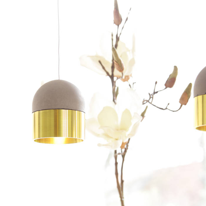 Betonleuchte Pococo Messing Minimalistische Wohnzimmer Von 2488