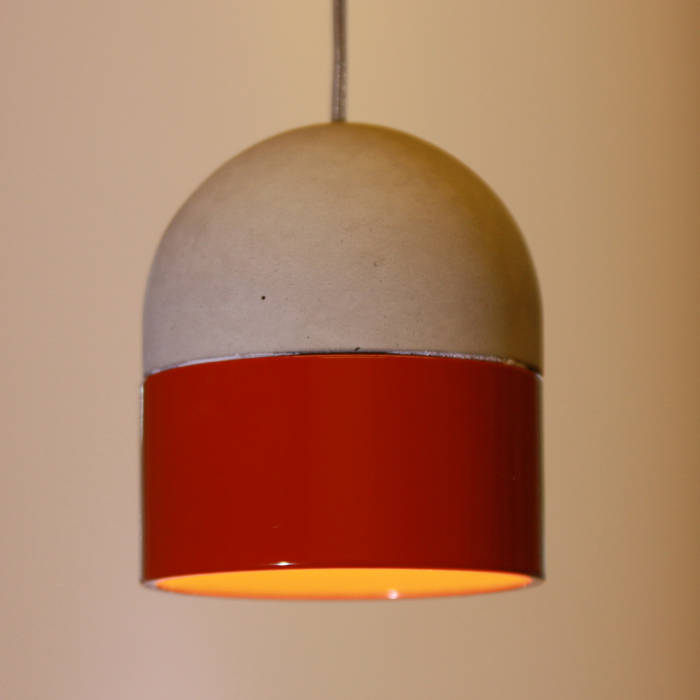 Betonleuchte Pococo Beschichtet Rot Minimalistische Wohnzimmer Von 2488 Leuchten Minimalistisch Beton Homify