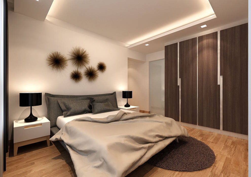 Singapore Apartment Design For Mrs. T, March Atelier March Atelier Modern Bedroom Plywood