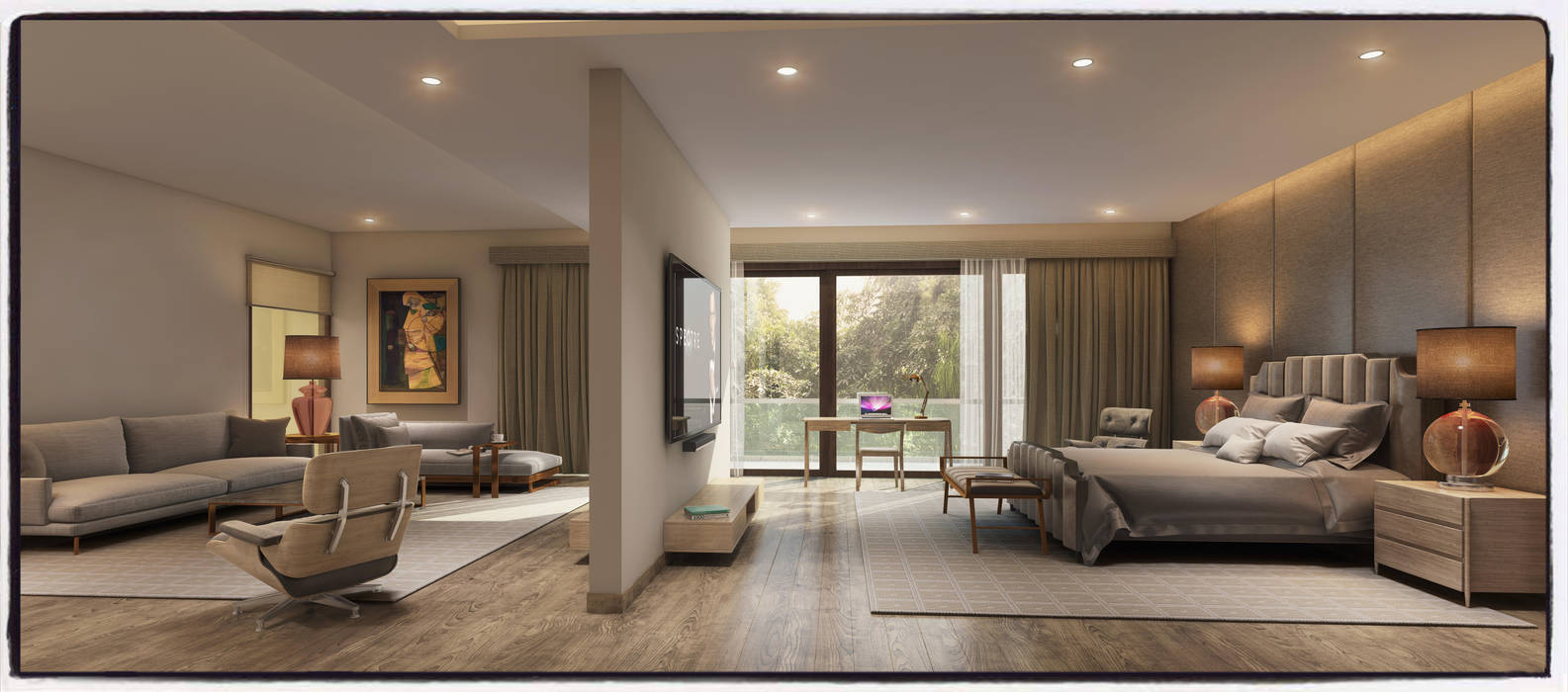 Living Room And Bedroom Partition By Innoire Design Homify