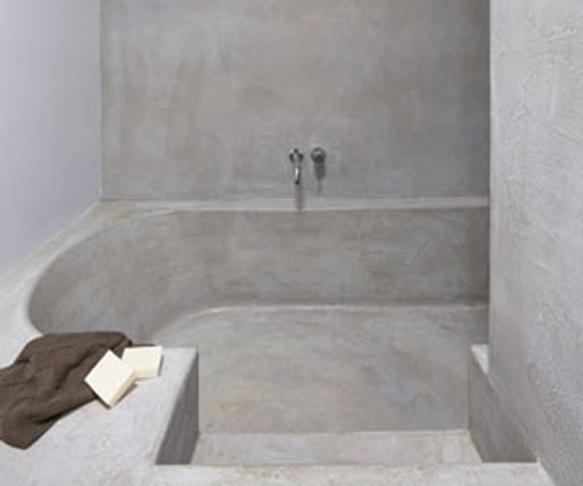 Betonstuc badkamer met verzonken bad, Molitli Interieurmakers Molitli Interieurmakers Industrial style bathroom