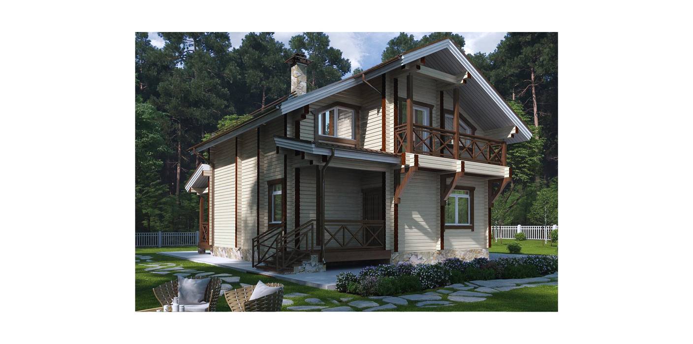 Индивидуальный дом из клееного бруса, Home Architect Home Architect Casa passiva