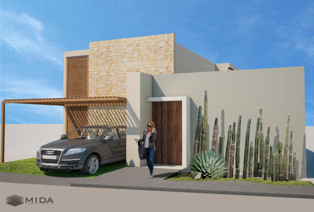 Render casas minimalistas de mida minimalista | homify