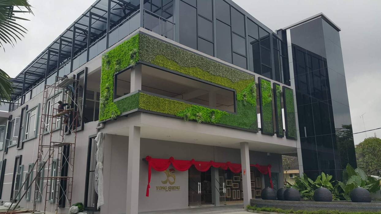 Artificial Plants Wall For Storefront Landscape Design Sunwing Industrial Co., Ltd. Commercial spaces Plastic sunwing,artificial green wal,artificial plants,vertical garden,artificial hedges,designer,gardener,landsacper,architects,factory,manufacturer,Commercial Spaces