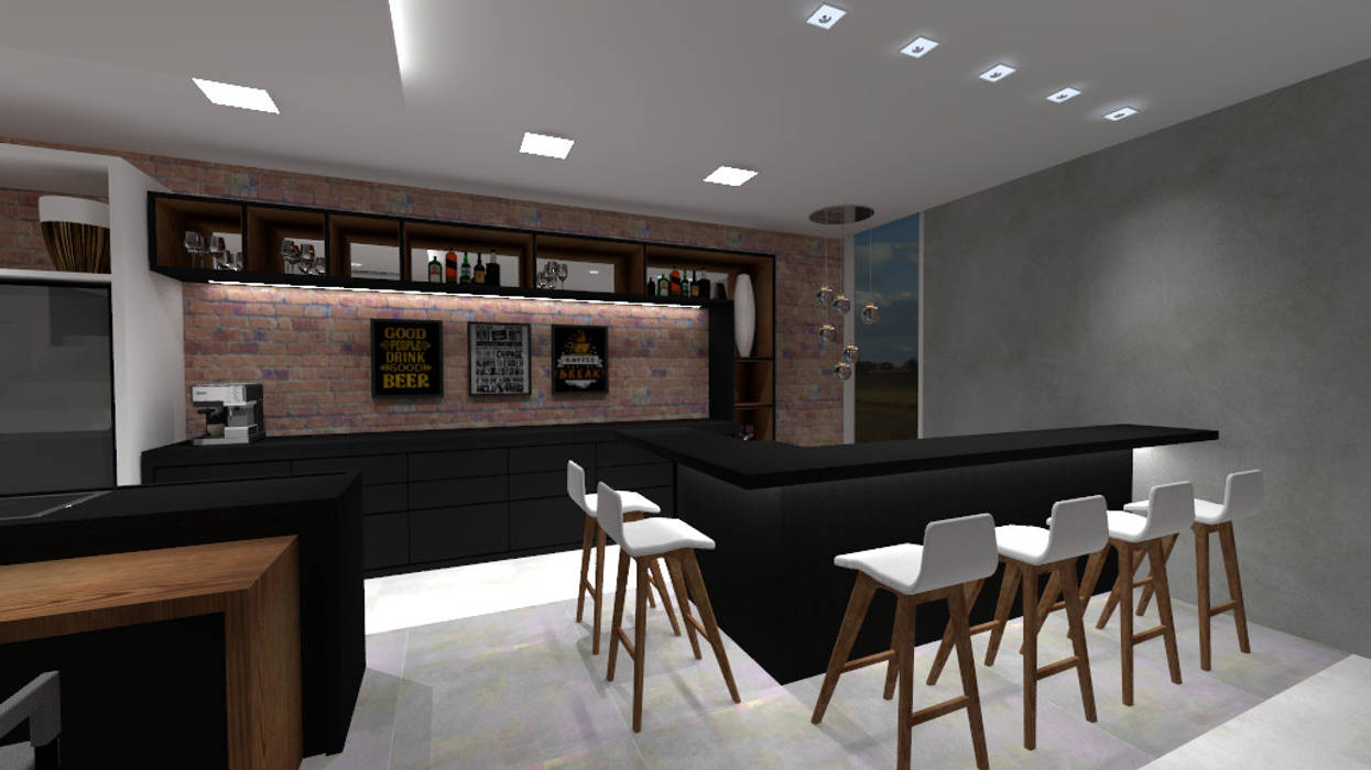 Projeto de interiores de área social, Cláudia Legonde Cláudia Legonde Wine cellar اینٹوں