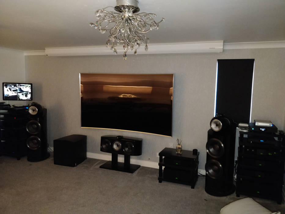 Home Cinema with High-End HiFi - Screen Up HiFi Cinema Ltd. ห้องสันทนาการ Home Cinema,HiFI,Dolby Atmos