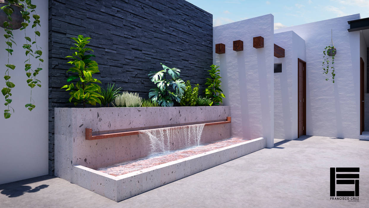 PATIO RM, Francisco Cruz & Arquitectos Francisco Cruz & Arquitectos Garden Pond Marble