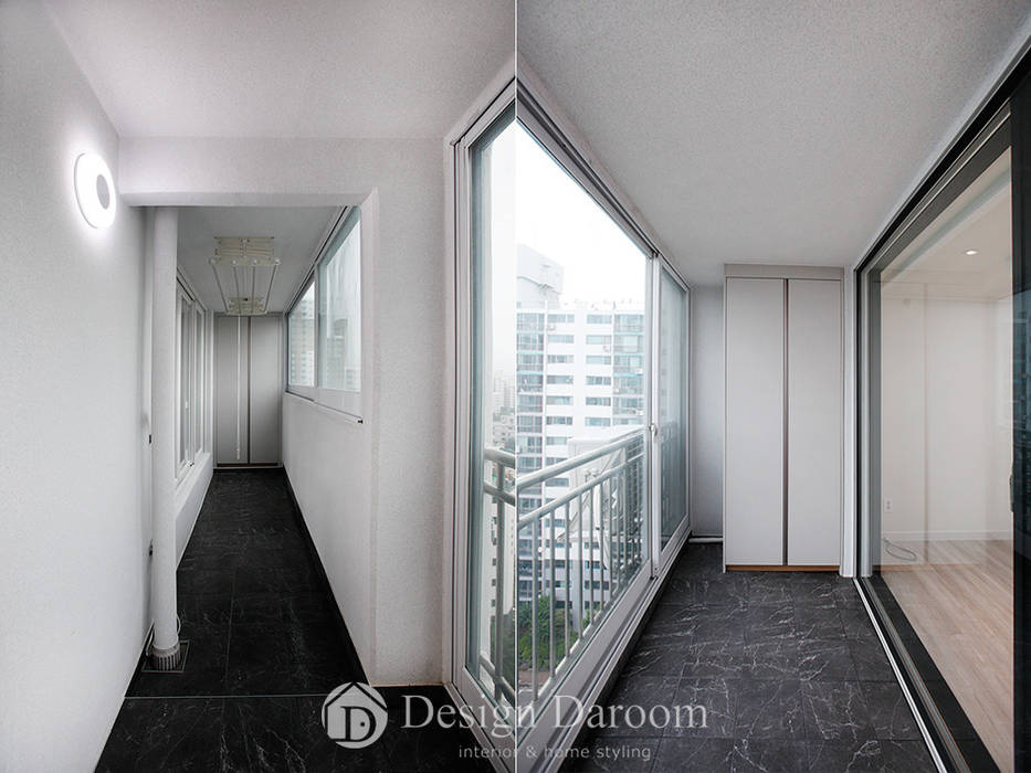 진건 현대아파트 33py, Design Daroom 디자인다룸 Design Daroom 디자인다룸 Modern balcony, veranda & terrace