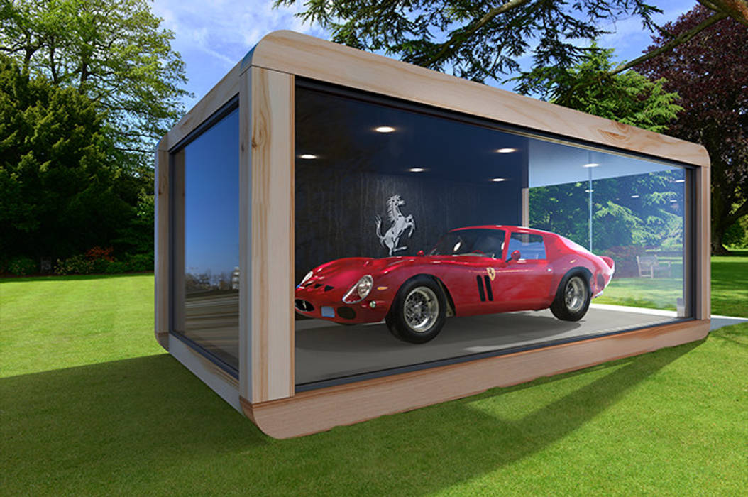 CAR CUBE, CUBE Homes CUBE Homes مساحات تجارية خشب Wood effect معارض سيارات