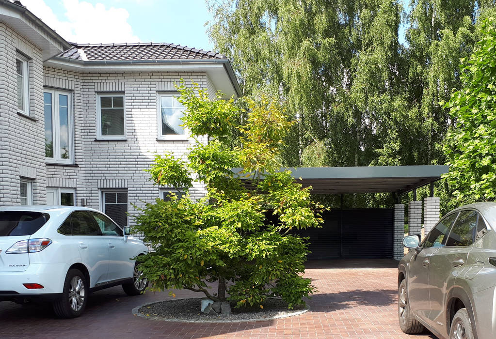 Metallcarport trifft auf Klinkerbau, Carportking.de - Mathias Hinz Carportking.de - Mathias Hinz 停車棚 金屬