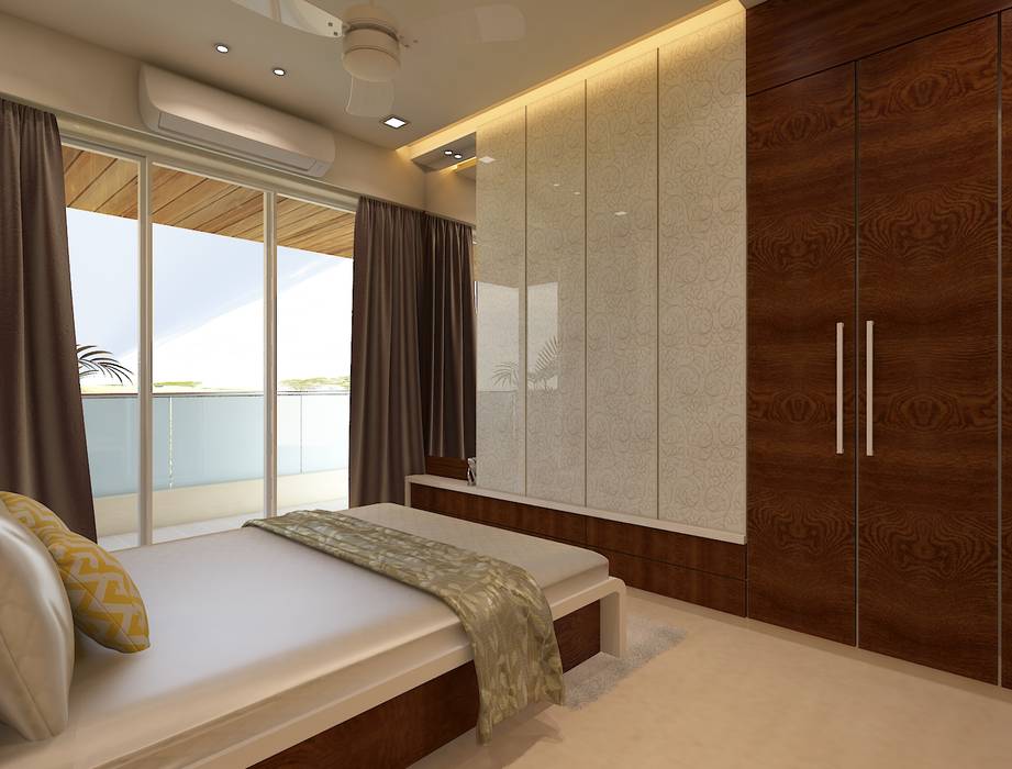 Guest Bedroom N design studio,Interior Designer Mumbai Minimalist bedroom