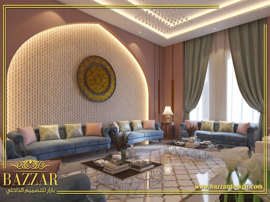 مجلس نساء Bazzar Design غرفة المعيشة الوان مودرن,ديكورات داخليه,تصميم مجالس نساء,