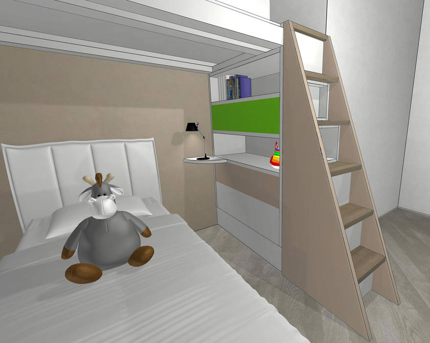 Letto a soppalco: Idea salva spazio per la cameretta dei bambini, Essenza Legno Essenza Legno Jugendzimmer