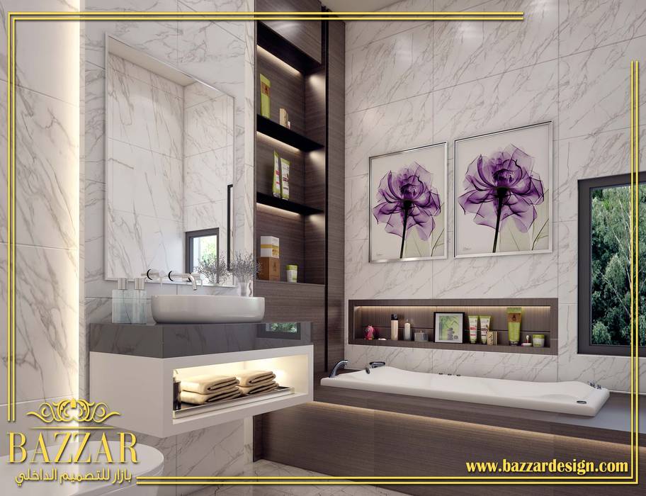 تصميم حمامات Bazzar Design حمام مهندس تصميم حمامات,الوان مودرن,تصميم داخلي,