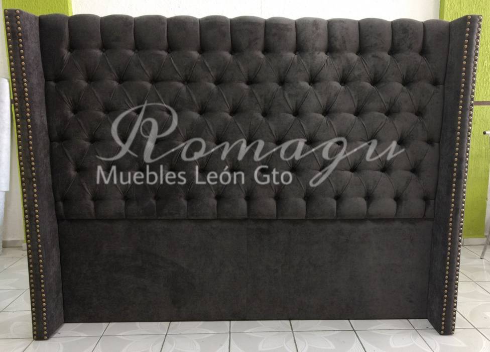 CABECERA KING SIZE MOD. ITZEL ROMAGU MUEBLES Dormitorios clásicos Textil Ámbar/Dorado CABECERA CAPITONADA,CAPITONADA,RESPALDO CAPITONADO,Camas y cabeceras