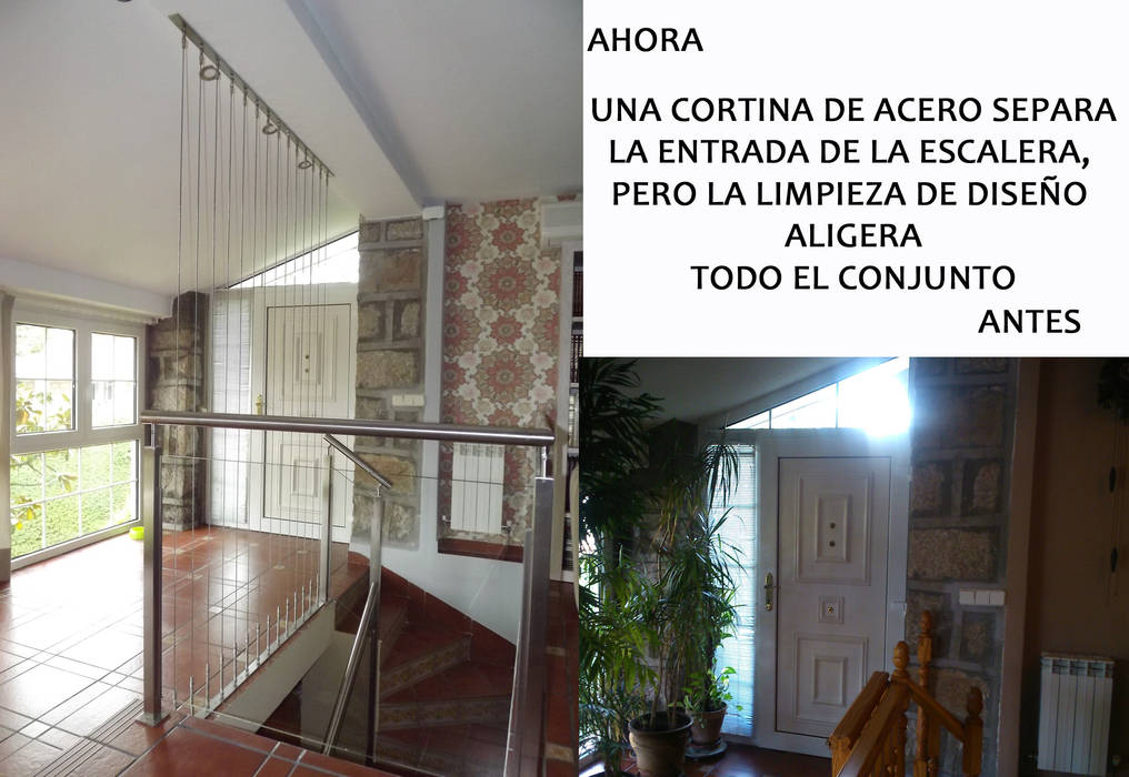 Entrada antes/después Almudena Madrid Interiorismo, diseño y decoración de interiores Salones clásicos