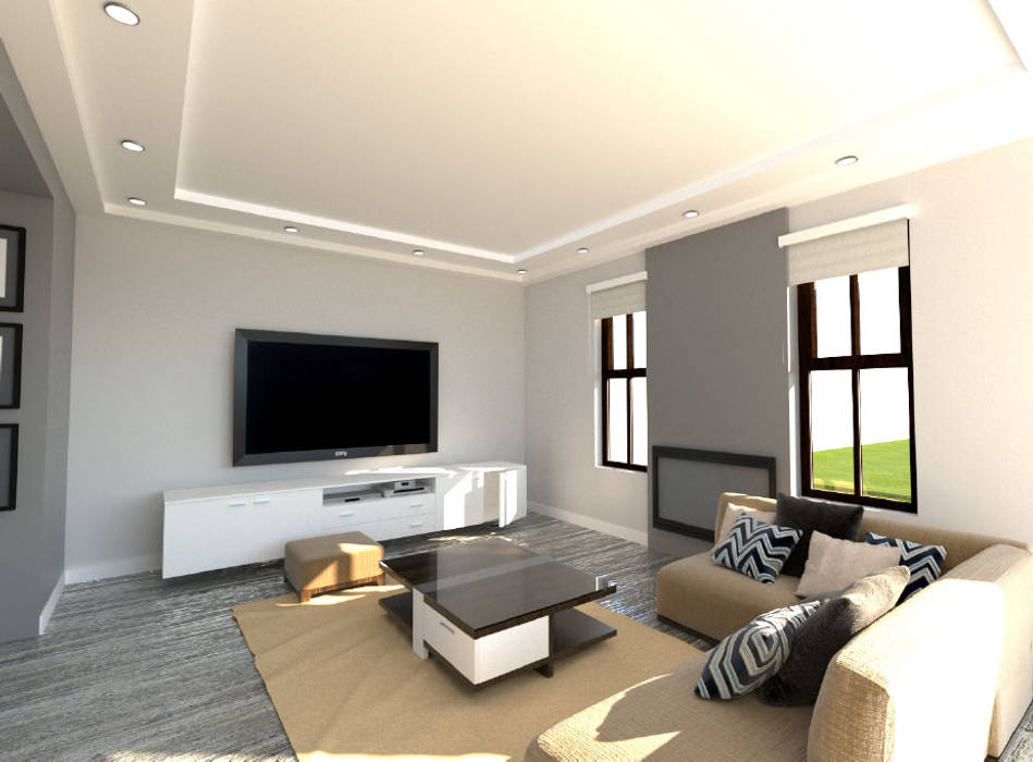 New Entertainment Area A4AC Architects Modern living room Wood Wood effect Entertaining Area