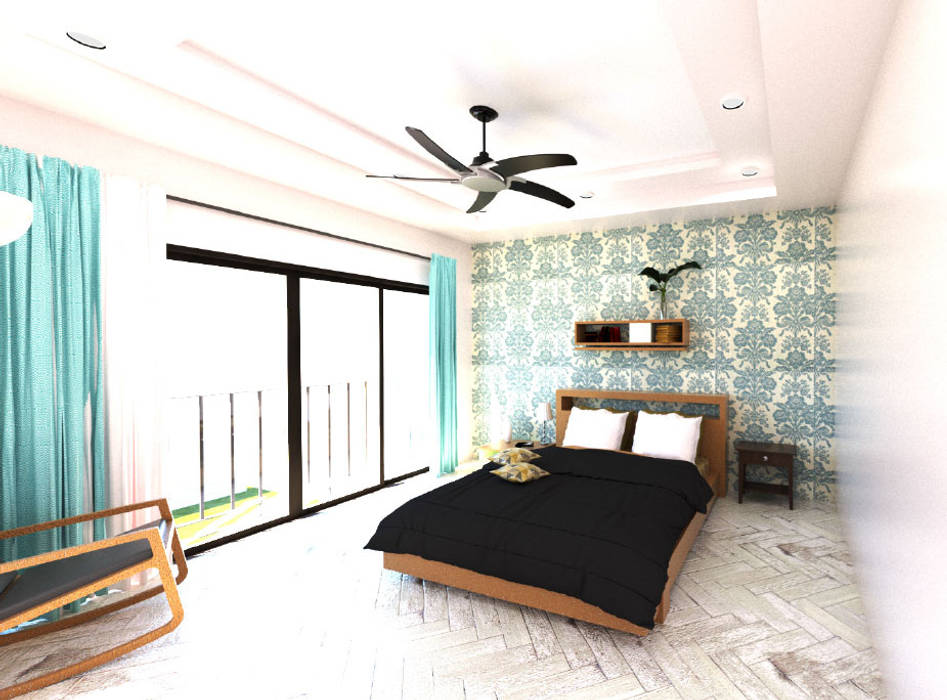 New Main Bedroom A4AC Architects Modern style bedroom Wood Wood effect Master Bedroom