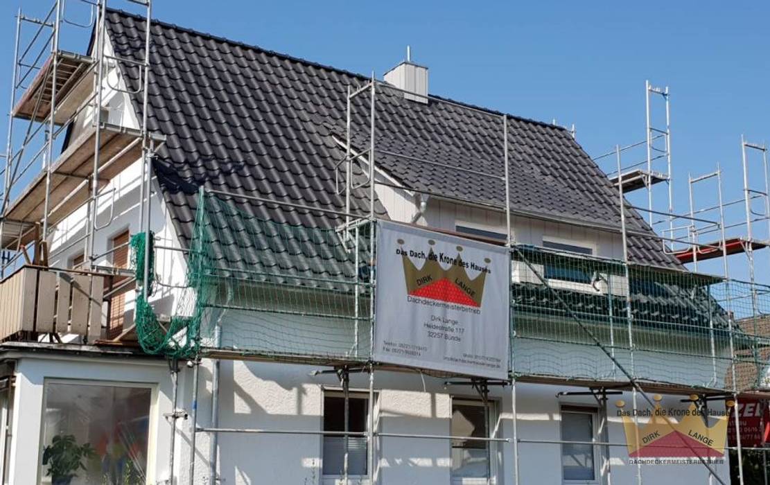 Dachsanierung in Bielefeld Heepen, Dachdeckermeisterbetrieb Dirk Lange Dachdeckermeisterbetrieb Dirk Lange Gable roof