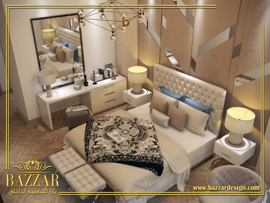 غرفة نوم رئيسيه Bazzar Design Phòng ngủ: thiết kế nội thất · bố trí · ảnh Accessories & decoration