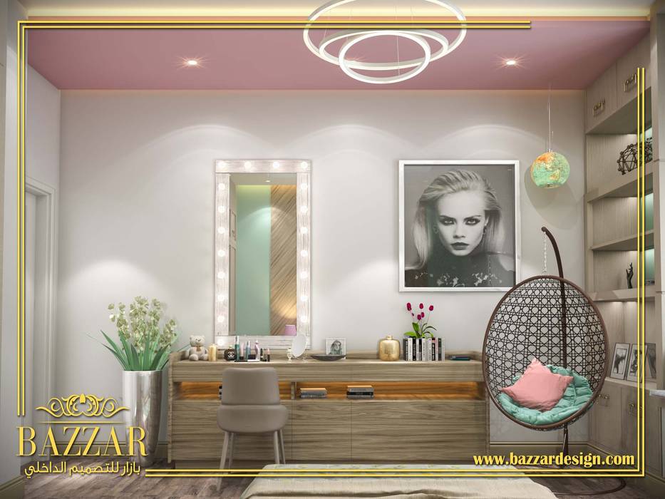 غرف بنات Bazzar Design غرفة نوم مهندس تصميم غرف بنات,تصميم داخلي,ابتكارات مودرن,