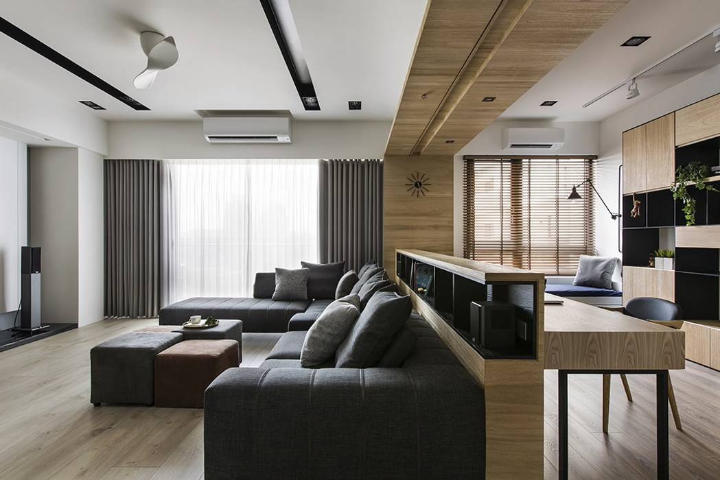 讀倚梧桐, 詩賦室內設計 詩賦室內設計 Scandinavian style living room