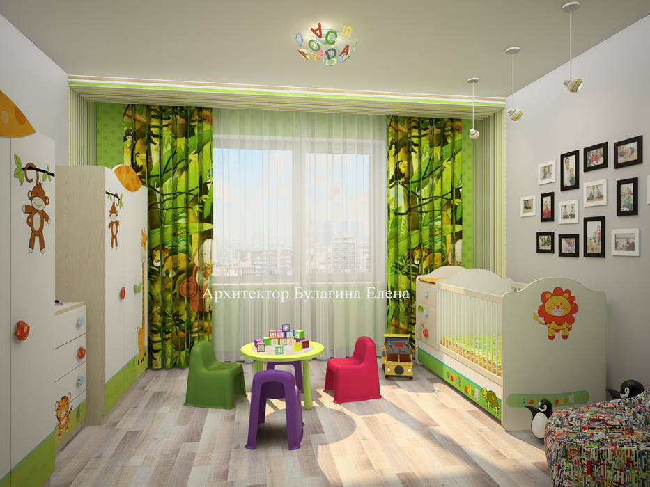 Интерьер квартиры в эко-стиле, Архитектурное Бюро "Капитель" Архитектурное Бюро 'Капитель' Phòng ngủ của trẻ em
