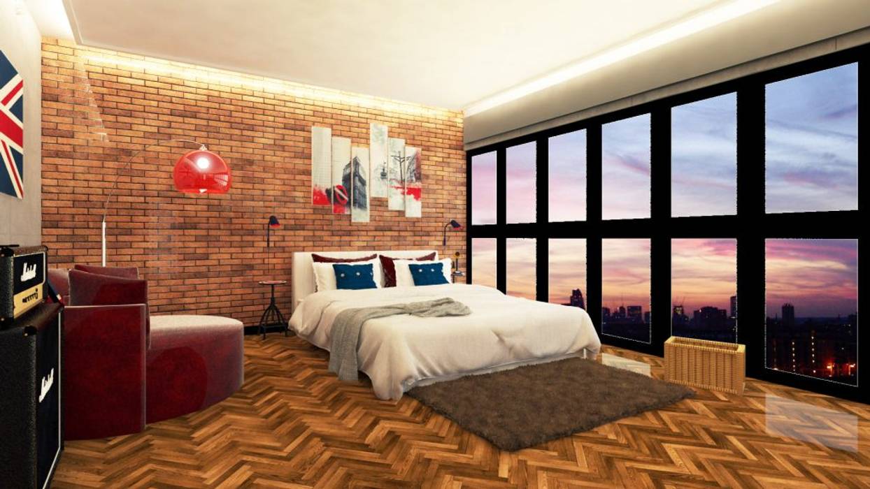 London Bedroom, Aeternite:modern oleh Aeternite, Modern